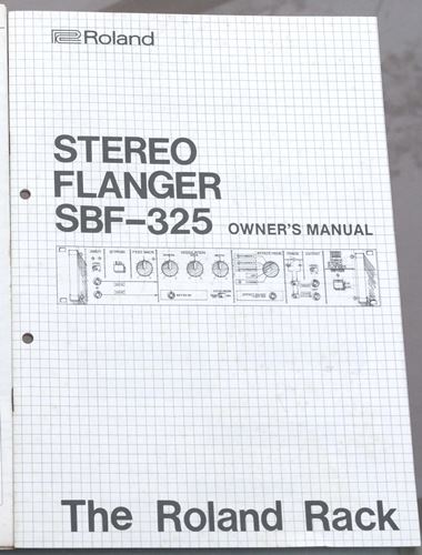 Roland-SBF-325 Stereo Flanger manuals